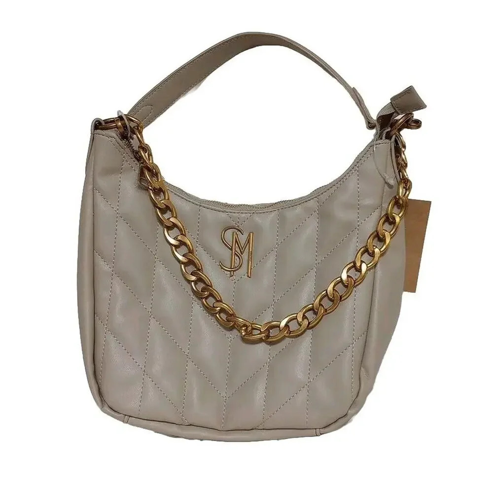 Steve Madden Timeless Taupe Shoulder Bag $98 MSRP NEW With Tags Quilted Purse